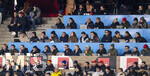 27.03.2026, Fussball Freundschafts-Länderspiel, Schweiz - Deutschland, im Stadion St.-Jakob-Park in Basel (Schweiz).  Journalisten auf der Pressetribüne.