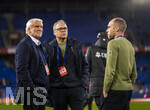 27.03.2026, Fussball Freundschafts-Länderspiel, Schweiz - Deutschland, im Stadion St.-Jakob-Park in Basel (Schweiz). v.re: Team-Manager Markus Löw (DFB), Andreas Rettig (DFB), Sportdirektor Rudi Völler (Deutschland),  