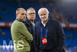 27.03.2026, Fussball Freundschafts-Länderspiel, Schweiz - Deutschland, im Stadion St.-Jakob-Park in Basel (Schweiz). v.li: Team-Manager Markus Löw (DFB), Andreas Rettig (DFB), Sportdirektor Rudi Völler (Deutschland), 