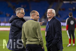 27.03.2026, Fussball Freundschafts-Länderspiel, Schweiz - Deutschland, im Stadion St.-Jakob-Park in Basel (Schweiz). v.li: Andreas Rettig (DFB), Team-Manager Markus Löw (DFB), Sportdirektor Rudi Völler (Deutschland),  