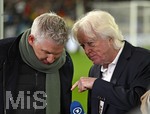 30.03.2026, Fussball Freundschafts-Länderspiele 2.Spieltag, Deutschland - Ghana, in der MHP-Arena Stuttgart (Deutschland). TV Experte Bastian Schweinsteiger (Deutschland) und  Technischer Direktor und Berater für den ghanaischen Fußballverband  Winfried Winni Schäfer (Ghana).