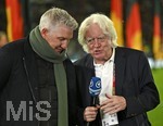 30.03.2026, Fussball Freundschafts-Länderspiele 2.Spieltag, Deutschland - Ghana, in der MHP-Arena Stuttgart (Deutschland). TV Experte Bastian Schweinsteiger (Deutschland) und  Technischer Direktor und Berater für den ghanaischen Fußballverband  Winfried Winni Schäfer (Ghana).