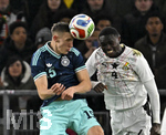 30.03.2026, Fussball Freundschafts-Länderspiele 2.Spieltag, Deutschland - Ghana, in der MHP-Arena Stuttgart (Deutschland). v.l. Nico Schlotterbeck (Deutschland) gegen Jonas Adjety (Ghana) 