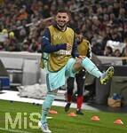 30.03.2026, Fussball Freundschafts-Länderspiele 2.Spieltag, Deutschland - Ghana, in der MHP-Arena Stuttgart (Deutschland). Deniz Undav (Deutschland) freut sich beim Aufwärmen, weil die Fans in fordern