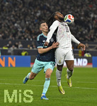 30.03.2026, Fussball Freundschafts-Länderspiele 2.Spieltag, Deutschland - Ghana, in der MHP-Arena Stuttgart (Deutschland). v.l. Nico Schlotterbeck (Deutschland) gegen Antoine Semenyo (Ghana) 