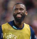 30.03.2026, Fussball Freundschafts-Länderspiele 2.Spieltag, Deutschland - Ghana, in der MHP-Arena Stuttgart (Deutschland). Antonio Rüdiger (Deutschland) beim Aufwärmen.