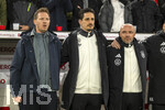 30.03.2026, Fussball Freundschafts-Länderspiele 2.Spieltag, Deutschland - Ghana, in der MHP-Arena Stuttgart (Deutschland). Bei der Hymne, v.li: Trainer Julian Nagelsmann (Deutschland), Co-Trainer Benjamin Hübner (Deutschland), Co-Trainer Alfred Schreuder (Deutschland),  