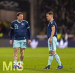 30.03.2026, Fussball Freundschafts-Länderspiele 2.Spieltag, Deutschland - Ghana, in der MHP-Arena Stuttgart (Deutschland). v.li: David Raum (Deutschland), Joshua Kimmich (Deutschland) nachdenklich 