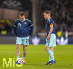 30.03.2026, Fussball Freundschafts-Länderspiele 2.Spieltag, Deutschland - Ghana, in der MHP-Arena Stuttgart (Deutschland). v.li: David Raum (Deutschland), Joshua Kimmich (Deutschland) nachdenklich 