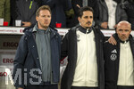 30.03.2026, Fussball Freundschafts-Länderspiele 2.Spieltag, Deutschland - Ghana, in der MHP-Arena Stuttgart (Deutschland). Bei der Hymne, v.li: Trainer Julian Nagelsmann (Deutschland), Co-Trainer Benjamin Hübner (Deutschland), Co-Trainer Alfred Schreuder (Deutschland),  