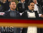 30.03.2026, Fussball Freundschafts-Länderspiele 2.Spieltag, Deutschland - Ghana, in der MHP-Arena Stuttgart (Deutschland). Bei der Hymne, v.li: Trainer Julian Nagelsmann (Deutschland), Co-Trainer Benjamin Hübner (Deutschland), 
