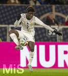 30.03.2026, Fussball Freundschafts-Länderspiele 2.Spieltag, Deutschland - Ghana, in der MHP-Arena Stuttgart (Deutschland). Caleb Yirenkyi (Ghana) am Ball 