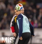 30.03.2026, Fussball Freundschafts-Länderspiele 2.Spieltag, Deutschland - Ghana, in der MHP-Arena Stuttgart (Deutschland). Malick Thiaw (Deutschland) beim Aufwärmen.