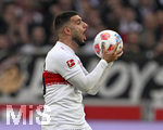 04.04.2026, Fussball 1. Bundesliga 2025/2026, 28.Spieltag, VfB Stuttgart - Borussia Dortmund, in der MHP-Arena Stuttgart, Deniz Undav (Stuttgart) ärgert sich.
 

