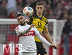04.04.2026, Fussball 1. Bundesliga 2025/2026, 28.Spieltag, VfB Stuttgart - Borussia Dortmund, in der MHP-Arena Stuttgart, v.l. Deniz Undav (Stuttgart) gegen Nico Schlotterbeck (Borussia Dortmund) 
 


