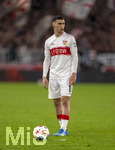 04.04.2026, Fussball 1. Bundesliga 2025/2026, 28.Spieltag, VfB Stuttgart - Borussia Dortmund, in der MHP-Arena Stuttgart, Bilal El Khannouss (Stuttgart) nachdenklich 