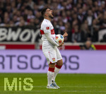 04.04.2026, Fussball 1. Bundesliga 2025/2026, 28.Spieltag, VfB Stuttgart - Borussia Dortmund, in der MHP-Arena Stuttgart, Deniz Undav (Stuttgart) schreiend 