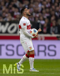 04.04.2026, Fussball 1. Bundesliga 2025/2026, 28.Spieltag, VfB Stuttgart - Borussia Dortmund, in der MHP-Arena Stuttgart, Deniz Undav (Stuttgart) schreiend 