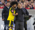 04.04.2026, Fussball 1. Bundesliga 2025/2026, 28.Spieltag, VfB Stuttgart - Borussia Dortmund, in der MHP-Arena Stuttgart, re: Trainer Niko Kovac (Borussia Dortmund) wechselt Karim Adeyemi (Borussia Dortmund) ein. 