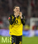 04.04.2026, Fussball 1. Bundesliga 2025/2026, 28.Spieltag, VfB Stuttgart - Borussia Dortmund, in der MHP-Arena Stuttgart, Marcel Sabitzer (Borussia Dortmund) lachend  