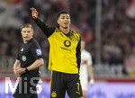 04.04.2026, Fussball 1. Bundesliga 2025/2026, 28.Spieltag, VfB Stuttgart - Borussia Dortmund, in der MHP-Arena Stuttgart, Jobe Bellingham (Borussia Dortmund) gibt Anweisungen, zeigt, gestikuliert, gibt Kommandos, Anweisungen, gibt Anweisungen, zeigend, gestikulierend,  