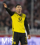 04.04.2026, Fussball 1. Bundesliga 2025/2026, 28.Spieltag, VfB Stuttgart - Borussia Dortmund, in der MHP-Arena Stuttgart, Jobe Bellingham (Borussia Dortmund) gibt Anweisungen, zeigt, gestikuliert, gibt Kommandos, Anweisungen, gibt Anweisungen, zeigend, gestikulierend,  