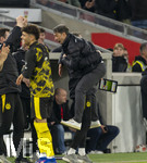 04.04.2026, Fussball 1. Bundesliga 2025/2026, 28.Spieltag, VfB Stuttgart - Borussia Dortmund, in der MHP-Arena Stuttgart, Trainer Niko Kovac (Borussia Dortmund) Torjubel 