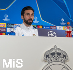 06.04.2026,  Fussball UEFA Championsleague 2025/2026: Vor dem Viertelfinale, Real Madrid - FC Bayern München, Am Vortag des Spieles Pressekonferenz von Real Madrid im Estadio Bernabeu in Madrid (Spanien),  Trainer Alvaro Arbeloa (Real Madrid) bei der PK vor den Journalisten.
  
