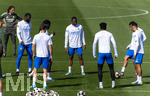 06.04.2026,  Fussball UEFA Championsleague 2025/2026: Vor dem Viertelfinale, Real Madrid - FC Bayern München, Am Vortag des Spieles Trainingsession Real Madrid in Madrid (Spanien),  li: Antonio Rüdiger (Real Madrid), re: David Alaba (Madrid)
