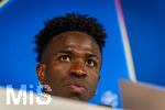 06.04.2026,  Fussball UEFA Championsleague 2025/2026: Vor dem Viertelfinale, Real Madrid - FC Bayern München, Am Vortag des Spieles Pressekonferenz Real Madrid in Madrid (Spanien), Vinicius Junior (Real Madrid) bei der PK vor den Journalisten