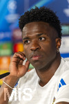 06.04.2026,  Fussball UEFA Championsleague 2025/2026: Vor dem Viertelfinale, Real Madrid - FC Bayern München, Am Vortag des Spieles Pressekonferenz Real Madrid in Madrid (Spanien), Vinicius Junior (Real Madrid) bei der PK vor den Journalisten