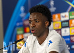06.04.2026,  Fussball UEFA Championsleague 2025/2026: Vor dem Viertelfinale, Real Madrid - FC Bayern München, Am Vortag des Spieles Pressekonferenz Real Madrid in Madrid (Spanien), Vinicius Junior (Real Madrid) bei der PK vor den Journalisten