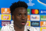 06.04.2026,  Fussball UEFA Championsleague 2025/2026: Vor dem Viertelfinale, Real Madrid - FC Bayern München, Am Vortag des Spieles Pressekonferenz Real Madrid in Madrid (Spanien), Vinicius Junior (Real Madrid) bei der PK vor den Journalisten