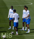 06.04.2026,  Fussball UEFA Championsleague 2025/2026: Vor dem Viertelfinale, Real Madrid - FC Bayern München, Am Vortag des Spieles Trainingsession Real Madrid in Madrid (Spanien), Ferland Mendy (Real Madrid), Vinicius Junior (Real Madrid), Eduardo Camavinga (Real Madrid), Eder Militao (Real Madrid) 
