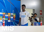 06.04.2026,  Fussball UEFA Championsleague 2025/2026: Vor dem Viertelfinale, Real Madrid - FC Bayern München, Am Vortag des Spieles die Pressekonferenz von Real Madrid in Madrid (Spanien),  Vinicius Junior (Real Madrid) 
  
