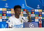 06.04.2026,  Fussball UEFA Championsleague 2025/2026: Vor dem Viertelfinale, Real Madrid - FC Bayern München, Am Vortag des Spieles die Pressekonferenz von Real Madrid in Madrid (Spanien),  Vinicius Junior (Real Madrid) 
  
