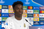 06.04.2026,  Fussball UEFA Championsleague 2025/2026: Vor dem Viertelfinale, Real Madrid - FC Bayern München, Am Vortag des Spieles die Pressekonferenz von Real Madrid in Madrid (Spanien),  Vinicius Junior (Real Madrid) 
  
