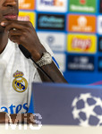 06.04.2026,  Fussball UEFA Championsleague 2025/2026: Vor dem Viertelfinale, Real Madrid - FC Bayern München, Am Vortag des Spieles die Pressekonferenz von Real Madrid in Madrid (Spanien),  Vinicius Junior (Real Madrid) und seine ROLEX-Armbanduhr.
  
