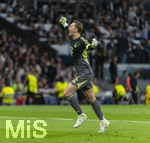 07.04.2026, Fussball UEFA Championsleague 2025/2026: Viertelfinale, Real Madrid - FC Bayern München, im Estadio Bernabeu in Madrid (Spanien),  Torwart Manuel Neuer (FC Bayern München) Torjubel 
  
