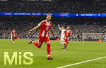 07.04.2026, Fussball UEFA Championsleague 2025/2026: Viertelfinale, Real Madrid - FC Bayern München, im Estadio Bernabeu in Madrid (Spanien),  Torjubel zum 2:0 Harry Kane (re, FC Bayern München), 