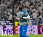 07.04.2026, Fussball UEFA Championsleague 2025/2026: Viertelfinale, Real Madrid - FC Bayern München, im Estadio Bernabeu in Madrid (Spanien), Antonio Rüdiger (Real Madrid) beim Aufwärmen.
