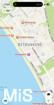 08.04.2026,  Beliebtes Reiseziel der Deutschen, Spanien, Insel Mallorca. Screenshot Apple-Maps am Handy, kurzfristig ist auf der Landkarte in El Arenal der Name BETRUNKENE zu lesen. Hier  Am berüchtigten Feier-Hotspot Ballermann in El Arenal liegt die Vergnügungsmeile Schinkenstrasse mit dem Kult-Lokal Megapark. Offensichtlich hat sich ein Algorithmus verselbstständigt, oder es hat sich jemand einen Scherz erlaubt. (Screenshot)