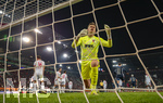 10.04.2026, Fussball 1. Bundesliga 2025/2026, 29.Spieltag, FC Augsburg - TSG 1899 Hoffenheim, in der WWK-Arena Augsburg. Torwart Finn Dahmen (FC Augsburg) nach dem Gegentor frustriert. 