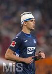 10.04.2026, Fussball 1. Bundesliga 2025/2026, 29.Spieltag, FC Augsburg - TSG 1899 Hoffenheim, in der WWK-Arena Augsburg. Albian Hajdari (TSG 1899 Hoffenheim) mit Kopf-Turban-Verband