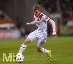 10.04.2026, Fussball 1. Bundesliga 2025/2026, 29.Spieltag, FC Augsburg - TSG 1899 Hoffenheim, in der WWK-Arena Augsburg. Anton Kade (FC Augsburg) am Ball 