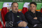 10.04.2026, Fussball 1. Bundesliga 2025/2026, 29.Spieltag, FC Augsburg - TSG 1899 Hoffenheim, in der WWK-Arena Augsburg. Trainer Manuel Baum (FC Augsburg) nachdenklich 