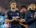10.04.2026, Fussball 1. Bundesliga 2025/2026, 29.Spieltag, FC Augsburg - TSG 1899 Hoffenheim, in der WWK-Arena Augsburg. Alexander Prass (TSG 1899 Hoffenheim) nach dem Spiel 