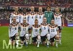14.04.2026,  WM-Qualifikation Europa, Frauen 2026, 3.Spieltag, Deutschland - Österreich, im Max-Morlock-Stadion Nürnberg, Teamfoto
Vordere Reihe v.l. Vivien Endmann (Deutschland), Franziska Kett (Deutschland), Linda Dallmann (Deutschland) , Janina Minge (Deutschland) und Elisa Senß (Deutschland)  
Hintere Reihe v.l. Jule Brand (Deutschland), Nicole Anyomi (Deutschland), Rebecca Knaak (Deutschland), Sjoeke Nüsken (Deutschland), Torhüterin Ann-Katrin Berger (Deutschland) und Giulia Gwinn (Deutschland) 
