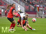 14.04.2026,  WM-Qualifikation Europa, Frauen 2026, 3.Spieltag, Deutschland - Österreich, im Max-Morlock-Stadion Nürnberg, Giulia Gwinn (Deutschland) fällt zu Boden