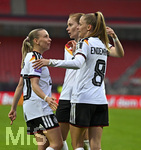 14.04.2026,  WM-Qualifikation Europa, Frauen 2026, 3.Spieltag, Deutschland - Österreich, im Max-Morlock-Stadion Nürnberg, Torjubel um Vivien Endmann (Deutschland)  die Torschützin